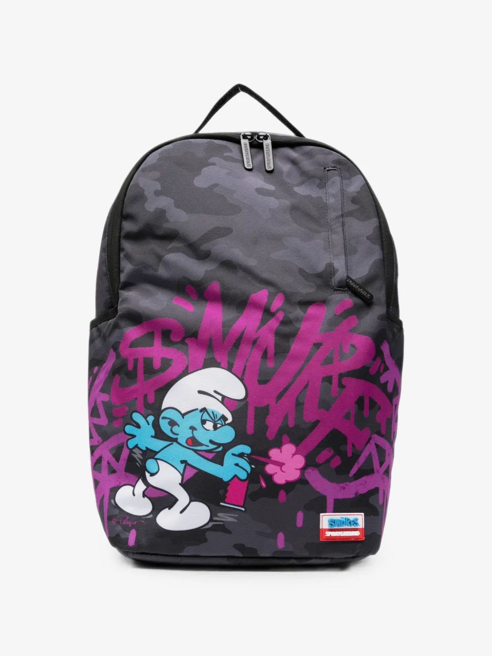 Sprayground Kids 스머프 카모플라주 프린트 백팩