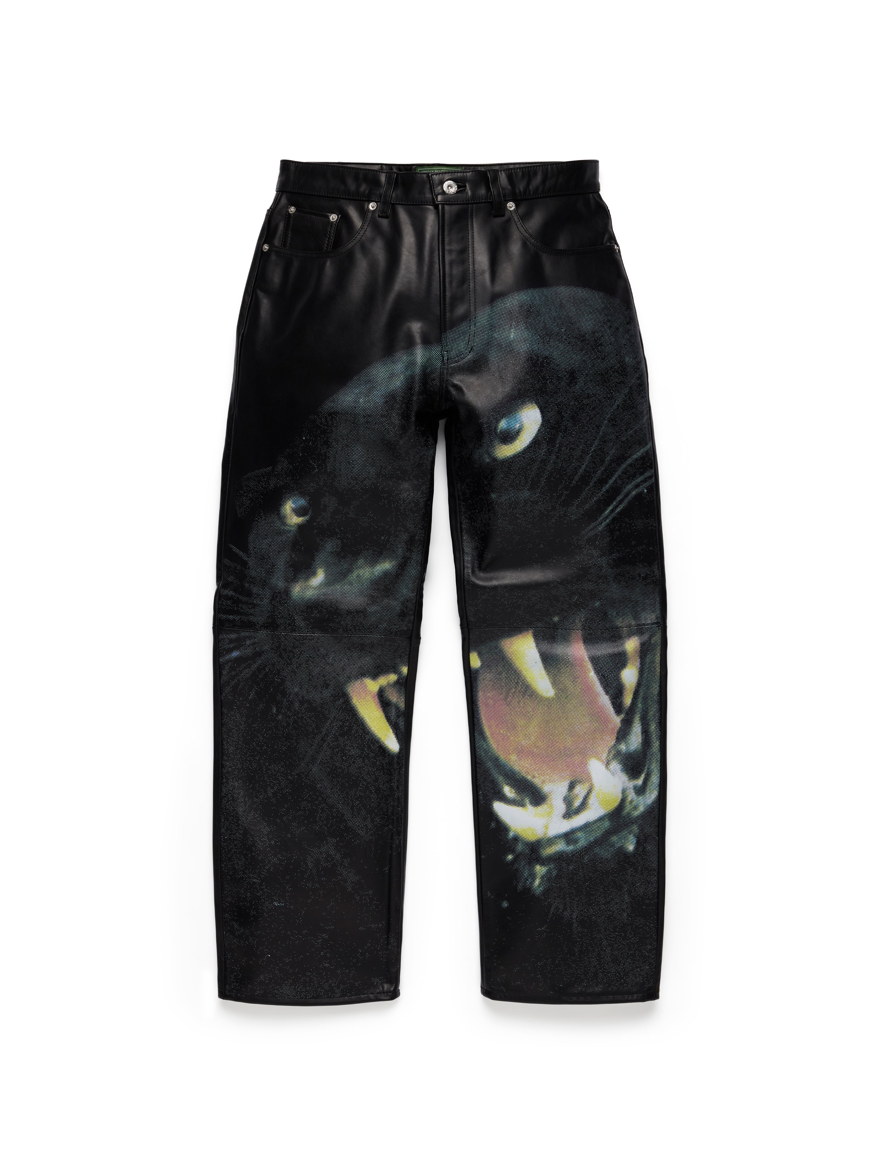 Denim Tears 팬더 가죽 팬츠