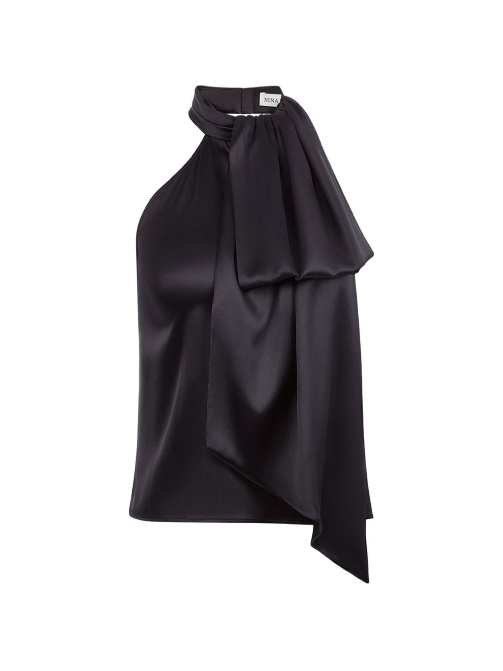 NINA RICCI 비대칭 홀터탑 오버사이즈 리본 디테일