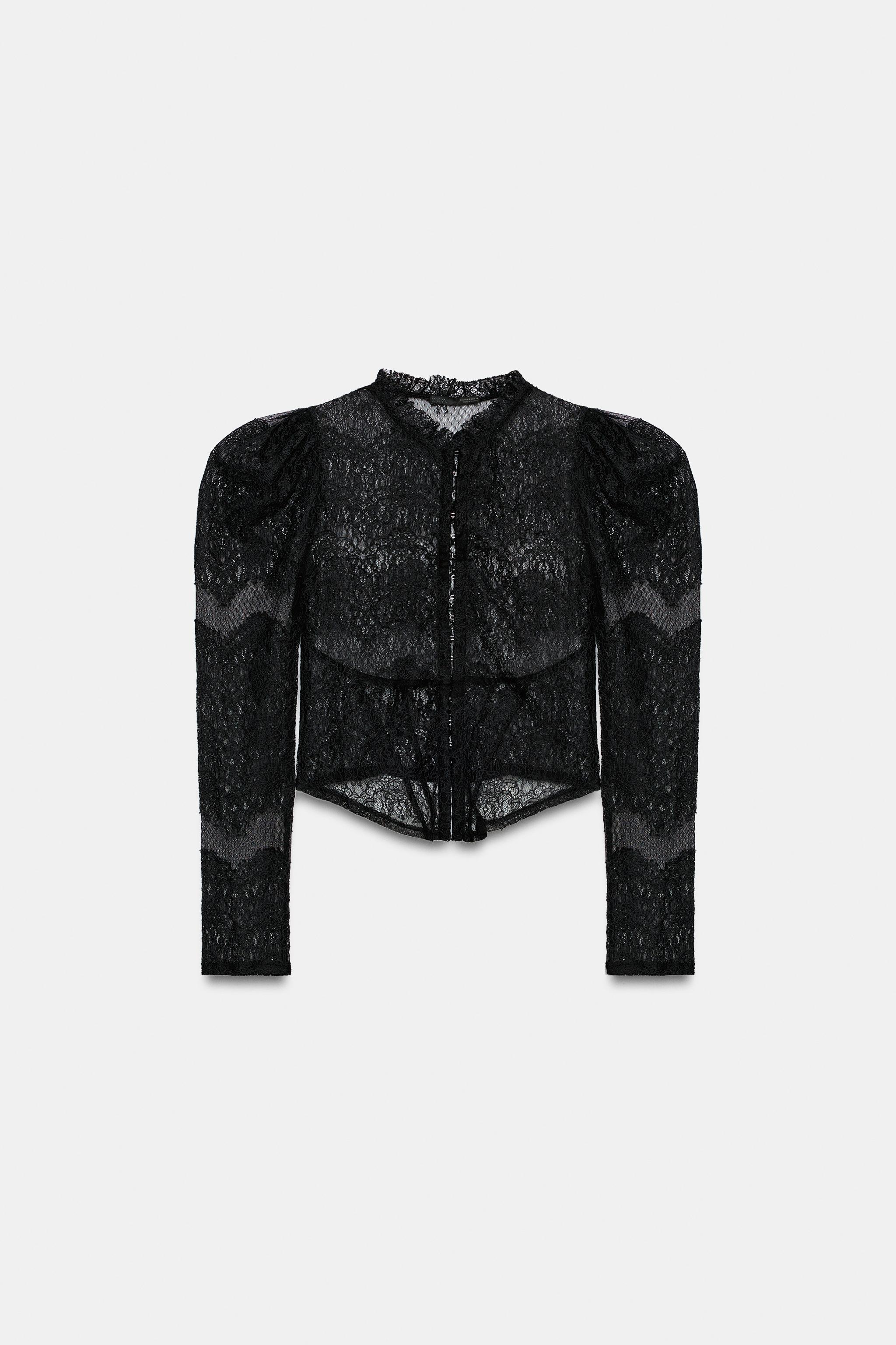 ZARA 레이스 코르셋 자켓 탑