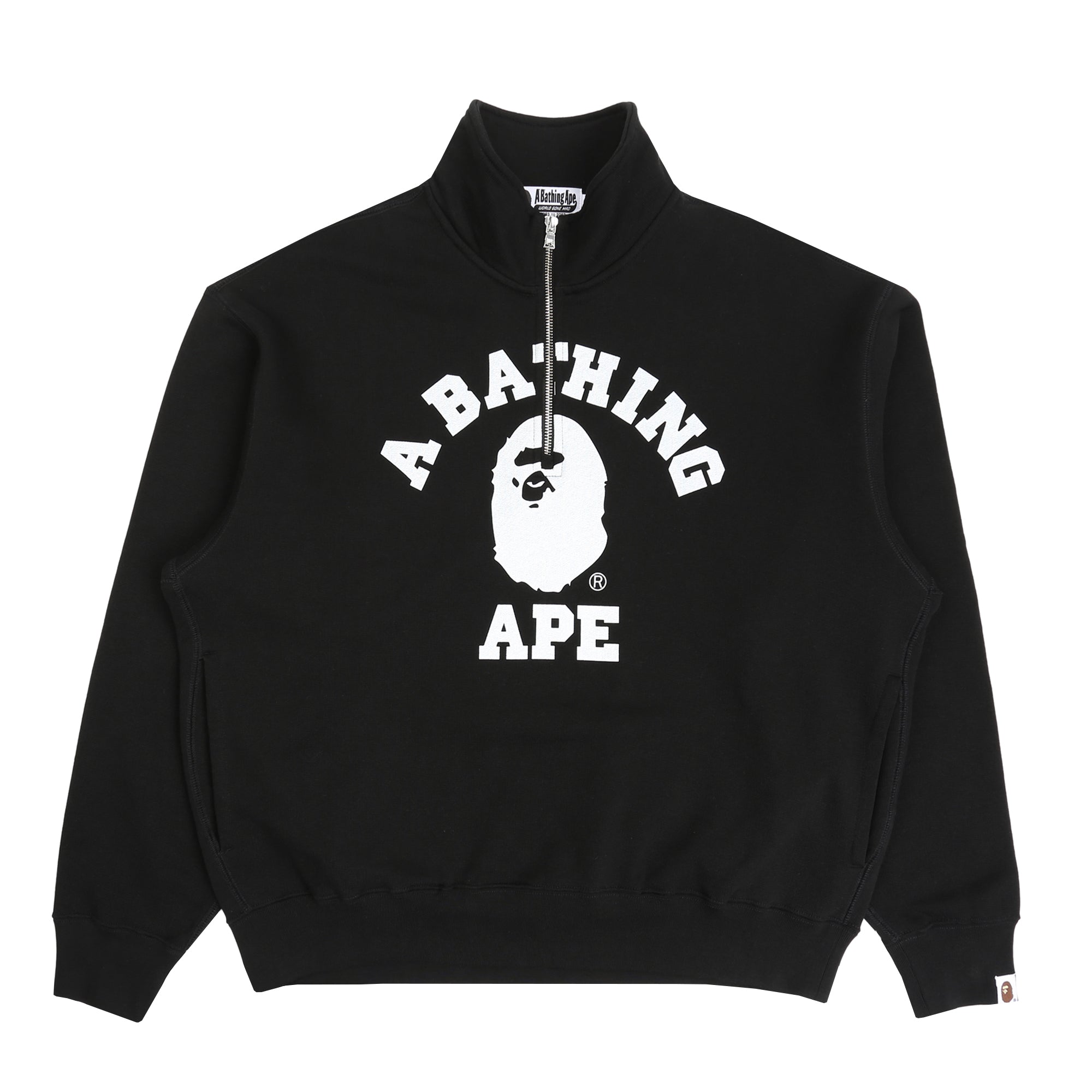 Bape 컬리지 반집업 릴랙스 스웨트셔츠