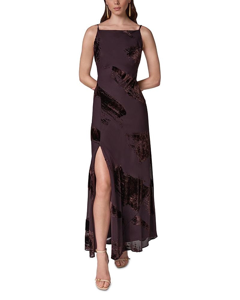 Donna Karan/ DK  슬리브리스 보트넥 벨벳 번아웃 가운