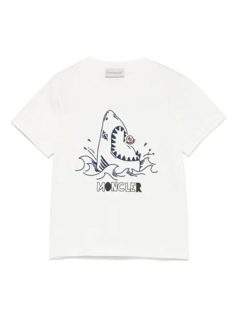Moncler Enfant 상어 모티프 면 티셔츠