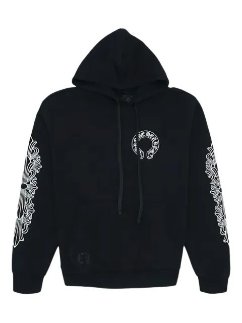 CHROME HEARTS 하트 말 편자 플로랄 긴팔 후드티