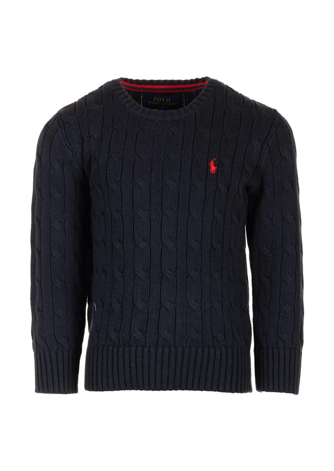 Ralph Lauren Kids 아동용 롱 슬리브 케이블 니트 스웨터