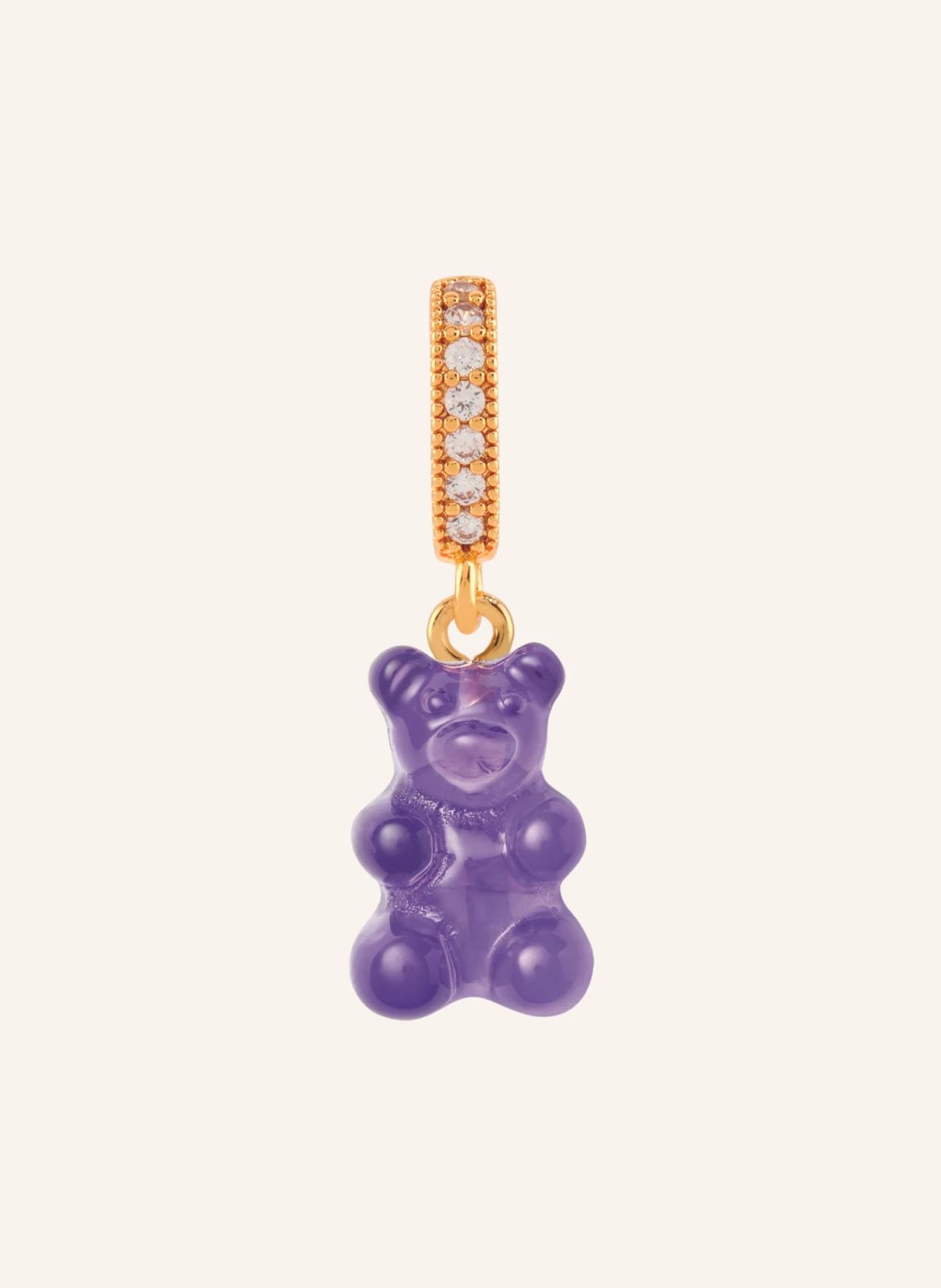 CRYSTAL HAZE Necklace PLUM NOSTALGIA BEAR by GLAMBOU