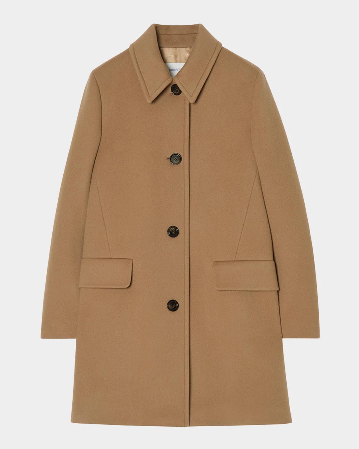 BURBERRY 고스포드 울 캐시미어 싱글 브레스트 코트