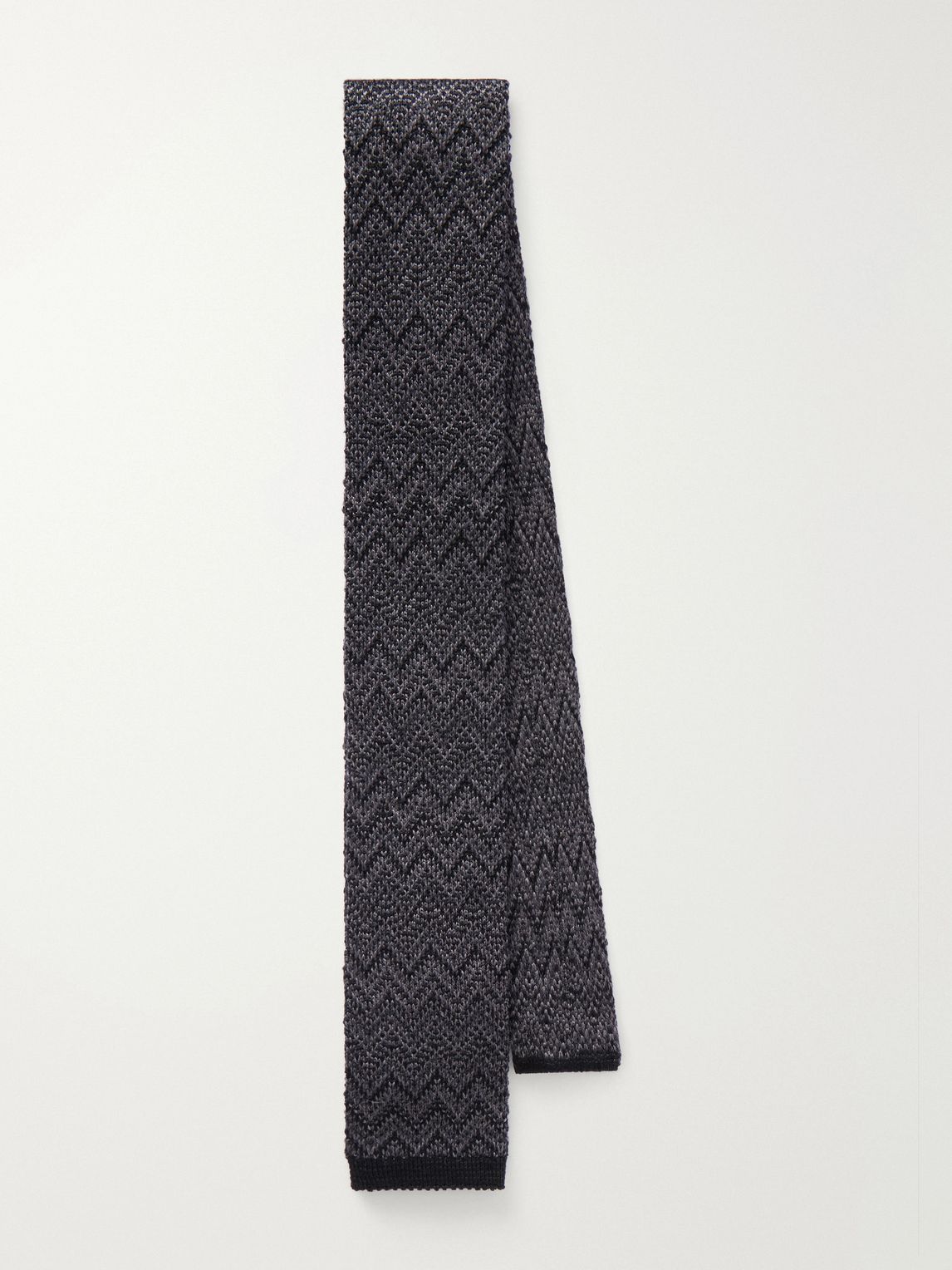 MISSONI 스트라이프 크로셰 니트 울 실크 혼합 넥타이