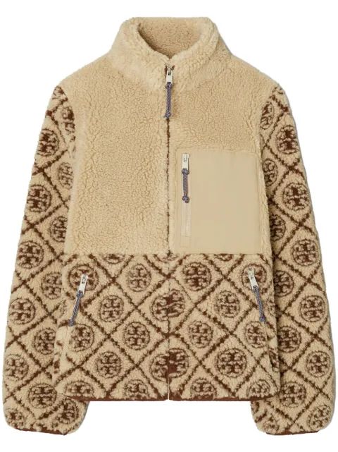 TORY BURCH 모노그램 플리스 재킷