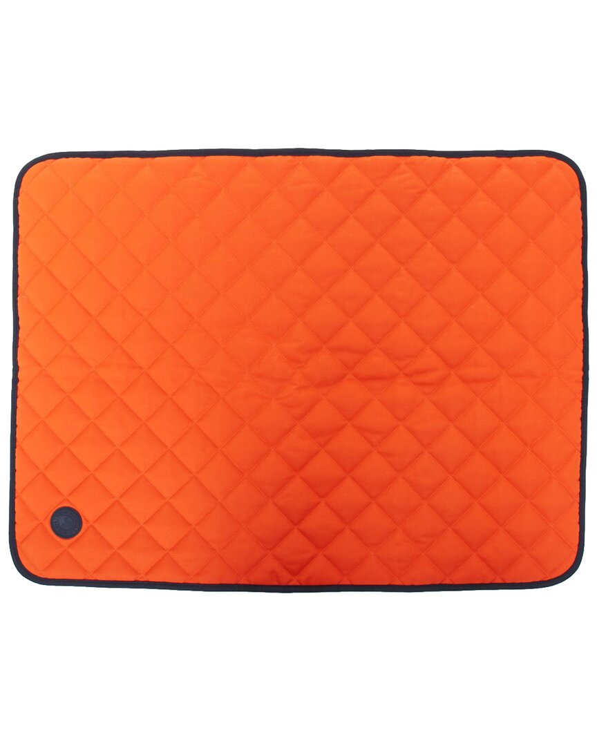 HERMES 블랙 코튼 리버서블 퀼팅 강아지 매트 여행 담요