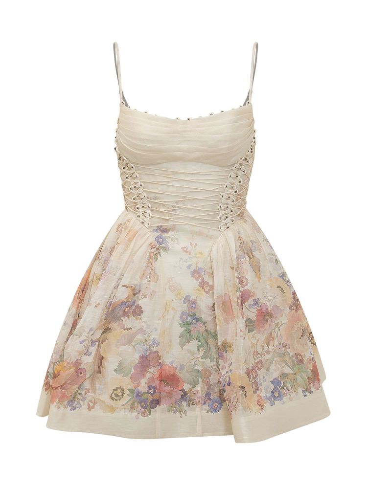 ZIMMERMANN 비드 코르셋 미니 드레스