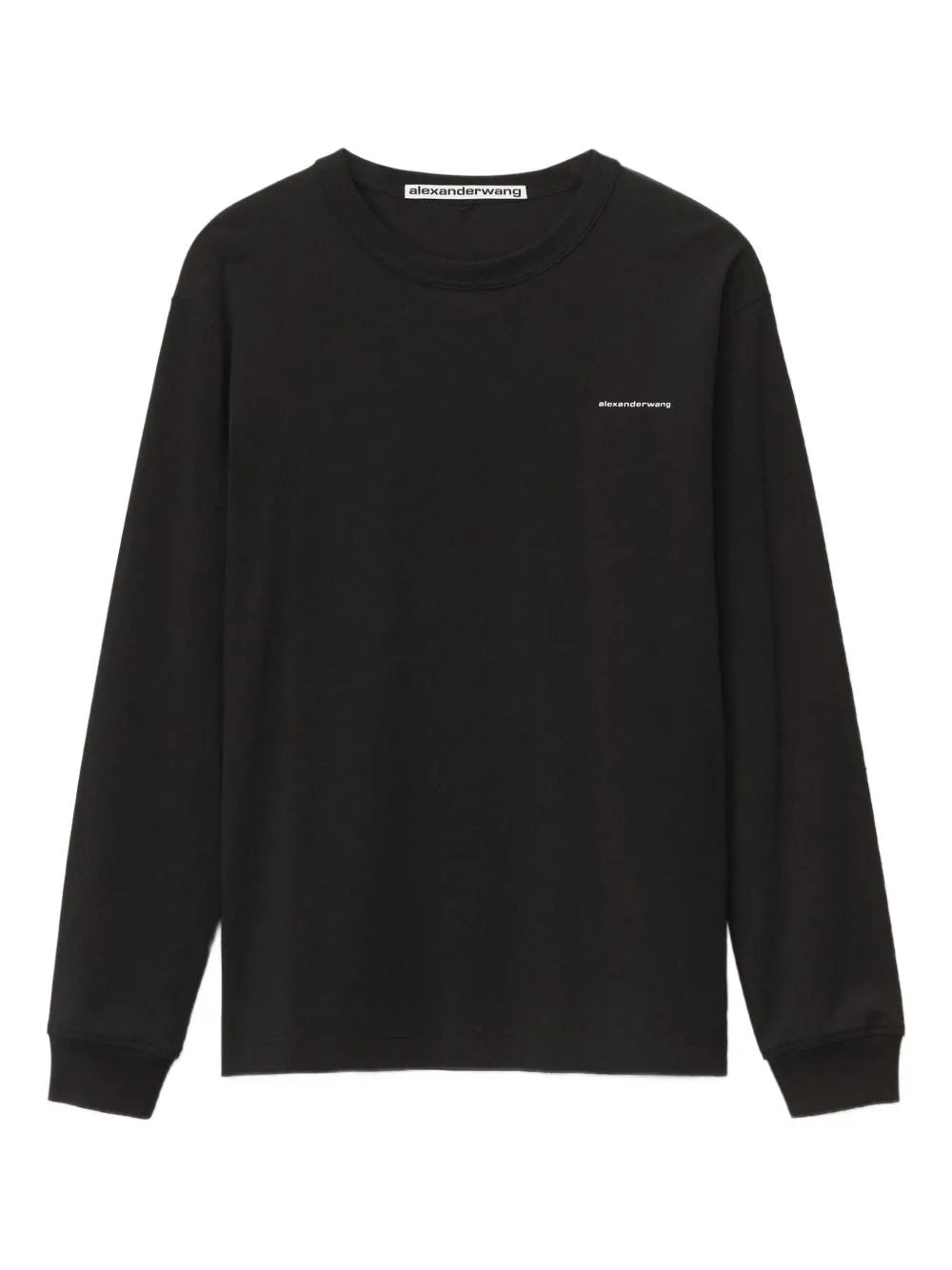 ALEXANDER WANG 로고 자수 긴팔 티셔츠
