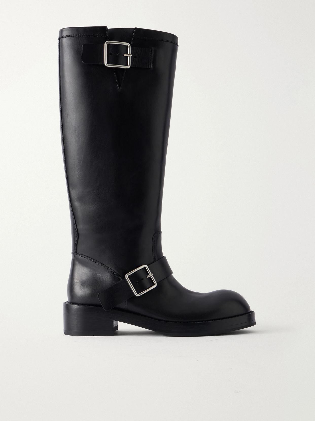 Ann Demeulemeester 아르와 가죽 무릎 부츠