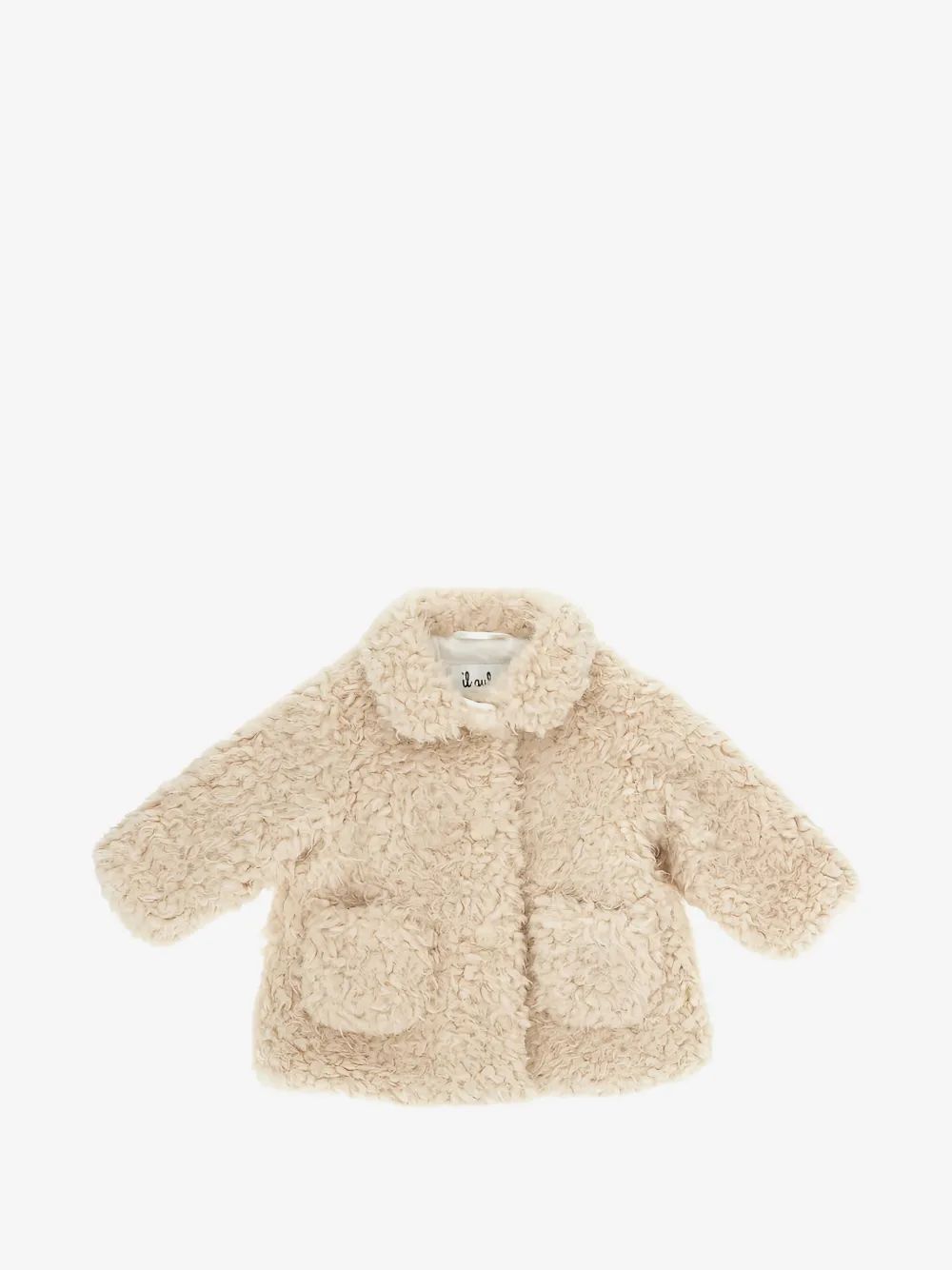 IL GUFO KIDS 버튼 패스닝 페이크 퍼 자켓