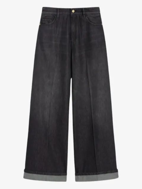 S Max Mara 와이드 레그 커프드 진