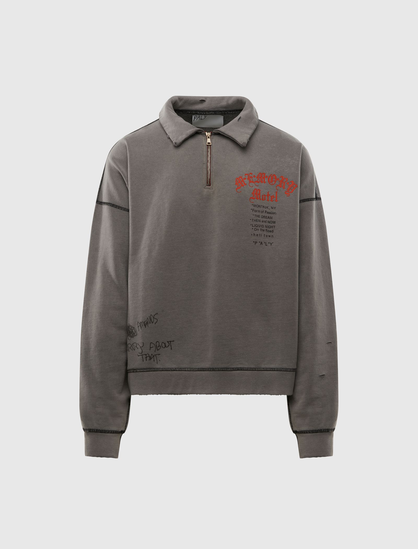 Paly Hollywood SORRY 'BOUT THAT 1/4 ZIP 맨투맨