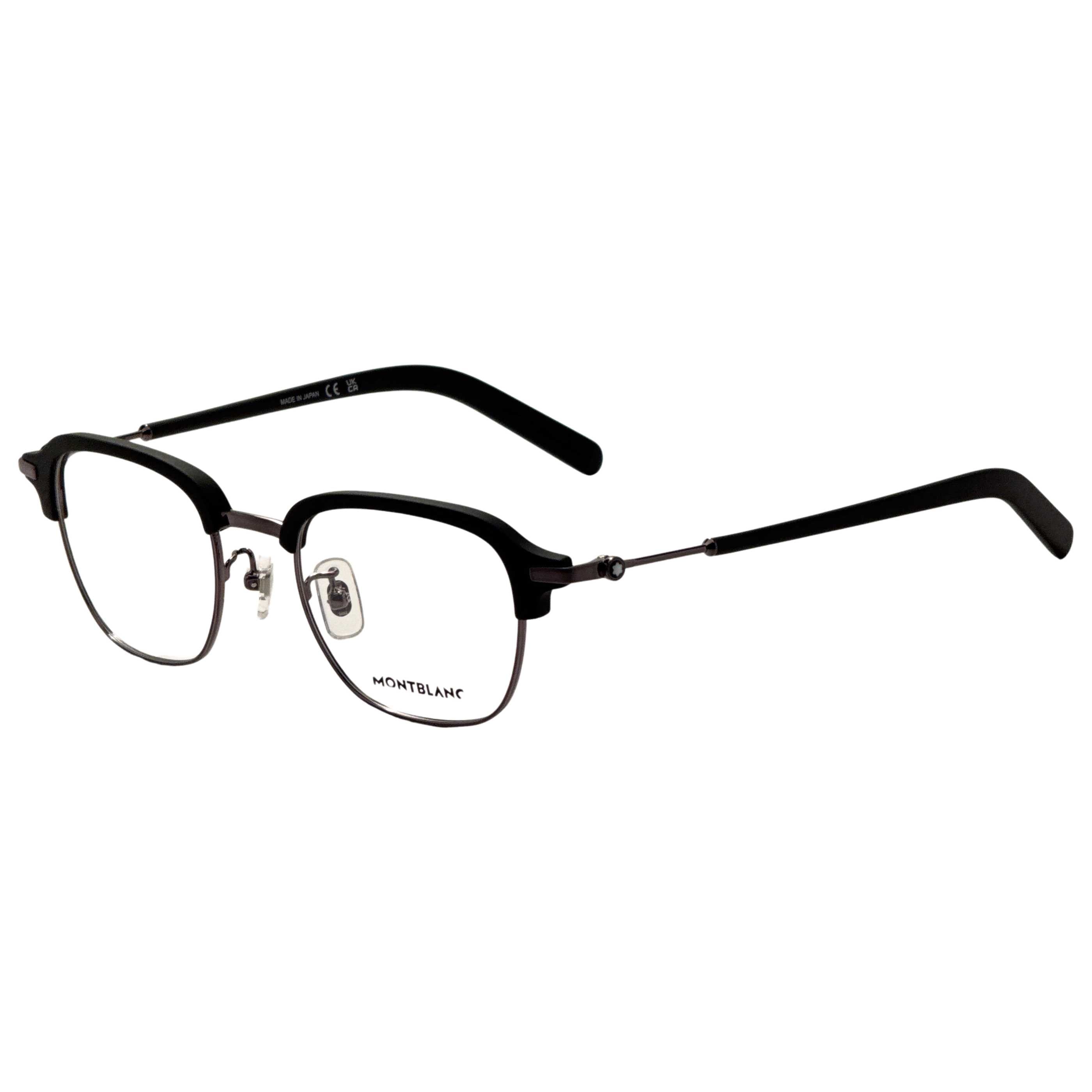 MONTBLANC 남성 50mm 블랙 건메탈 안경 Mb0390O-002-50