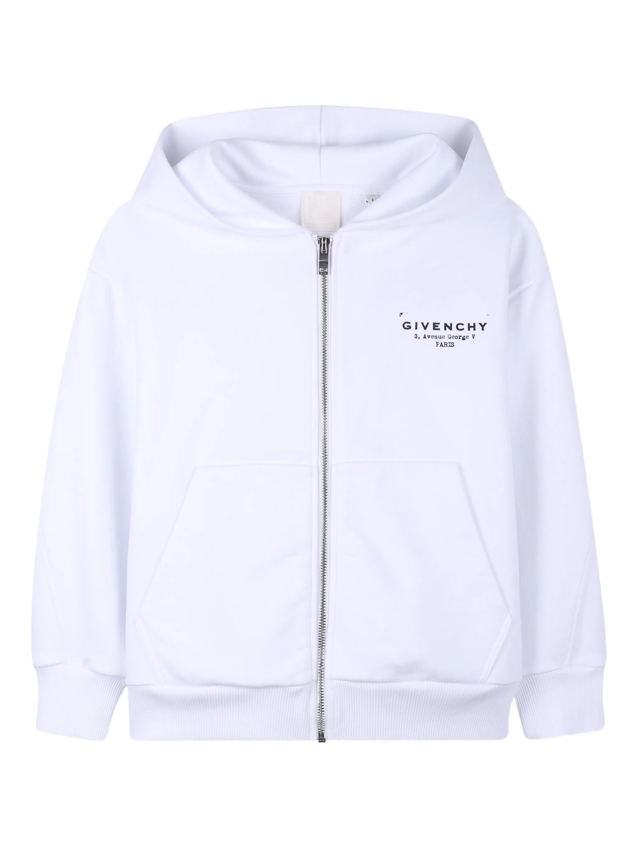 Givenchy Kids 지퍼 후드티 플리스 기븐치 스탬프 프린트