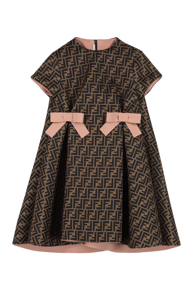 Fendi Kids 에프 에프 올오버 프린트 드레스