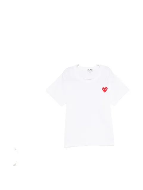 Comme Des Garçons Play Kids 하트 로고 패치 티셔츠