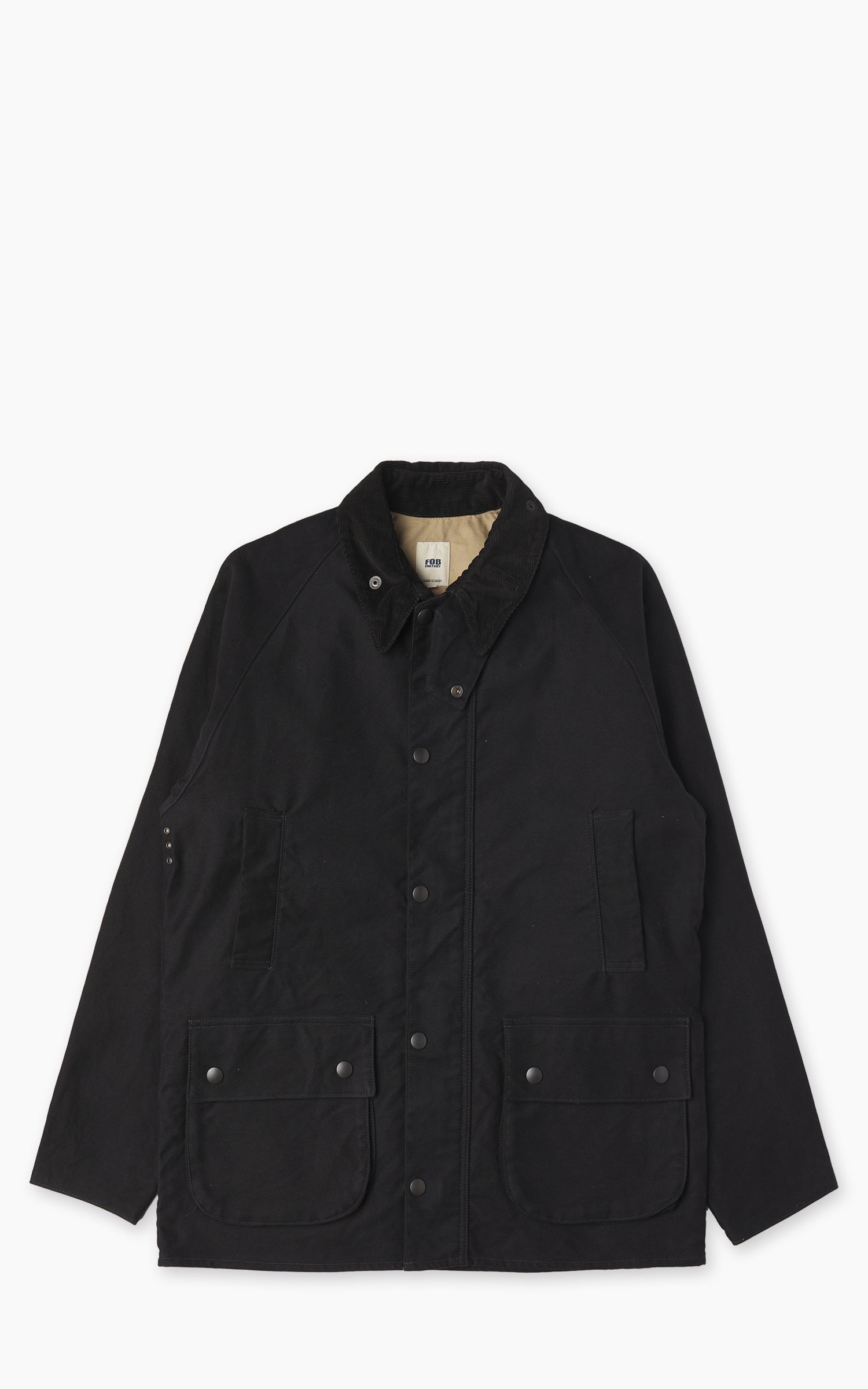 FOB FACTORY 모울스킨 라이딩 자켓 블랙