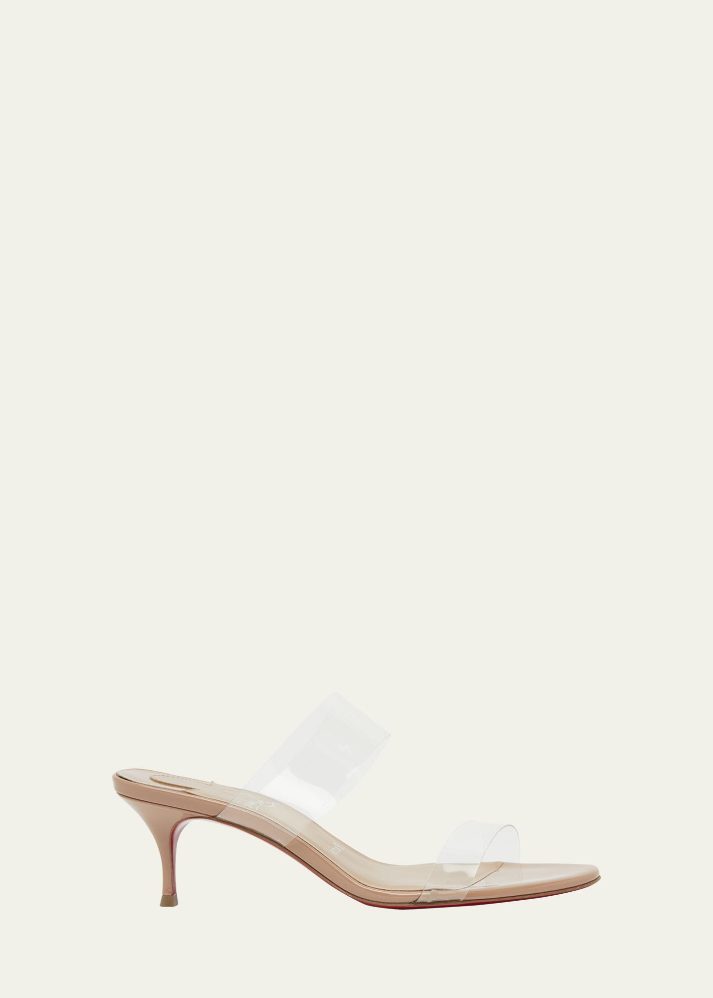 CHRISTIAN LOUBOUTIN 55mm 저스트 낫띵 클리어 슬라이드 샌들