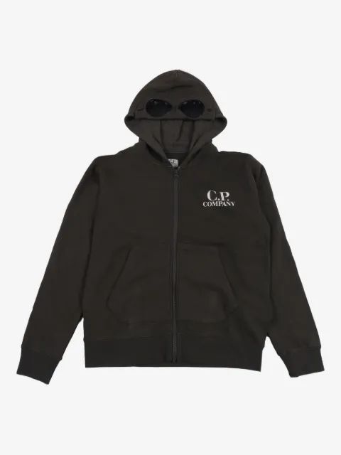 C.P. Company Kids 고글 디테일 집업 후드티