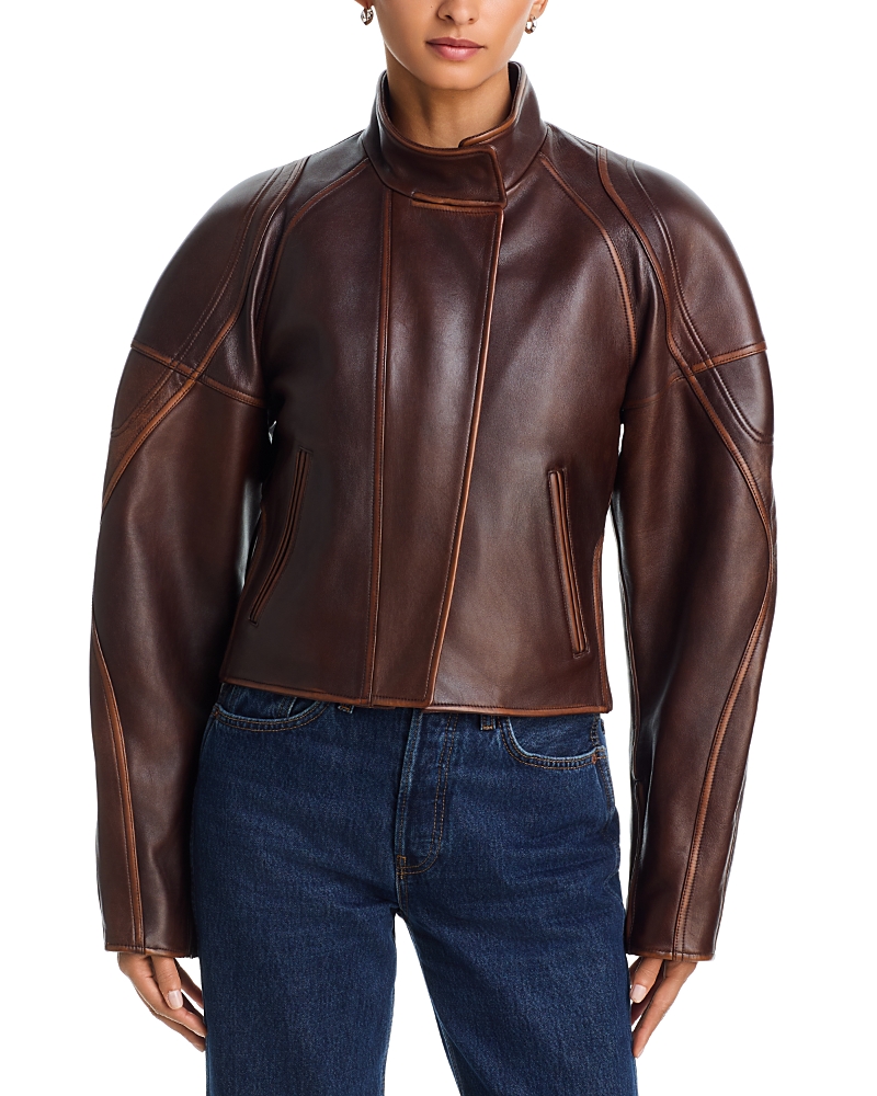HELMUT LANG 가죽 새들 자켓