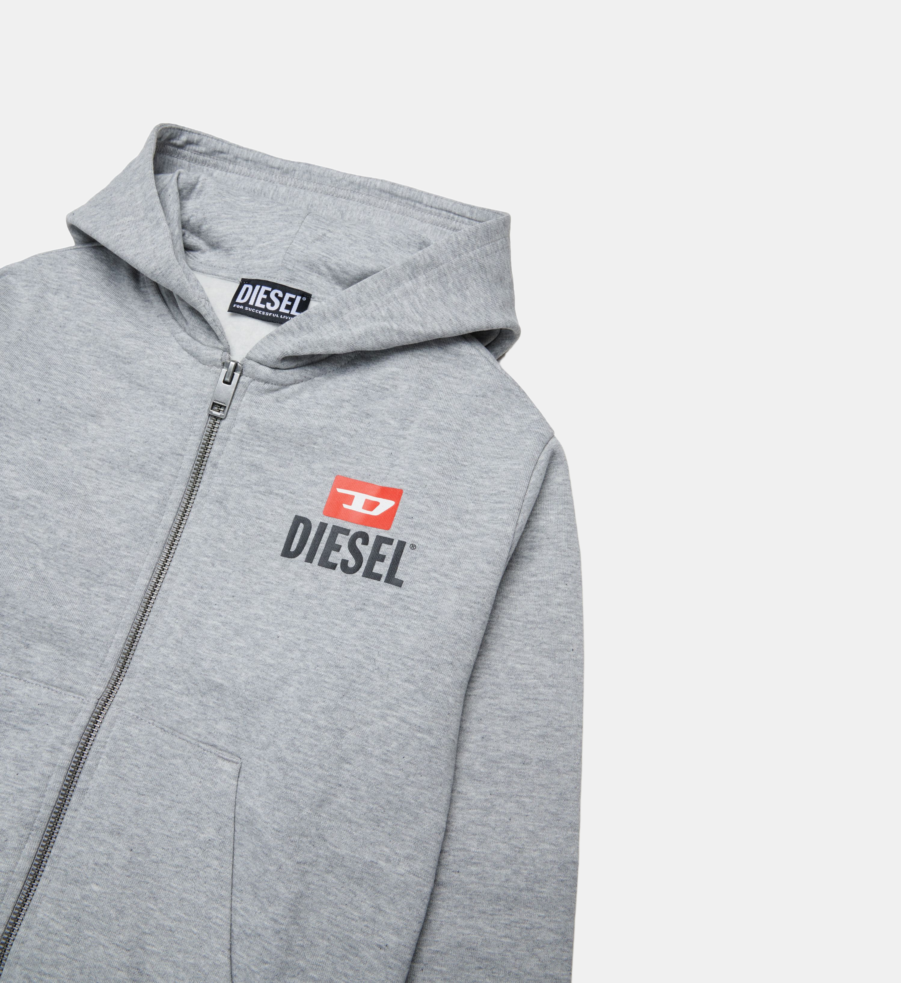 Diesel Kids 로고 집업 스웻셔츠