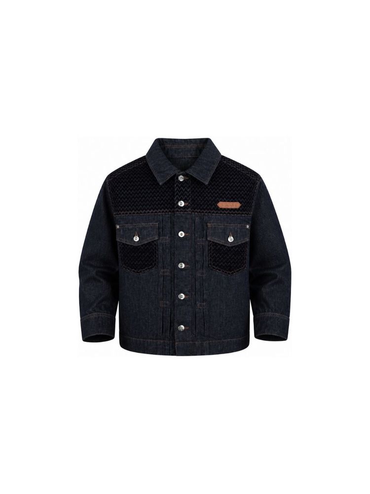 Lanvin Kids 로고 패치 데님 자켓
