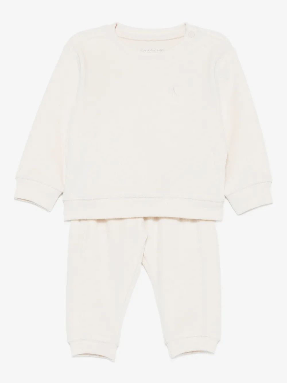 Calvin Klein Kids 리브드 롱슬리브 트라우저 세트