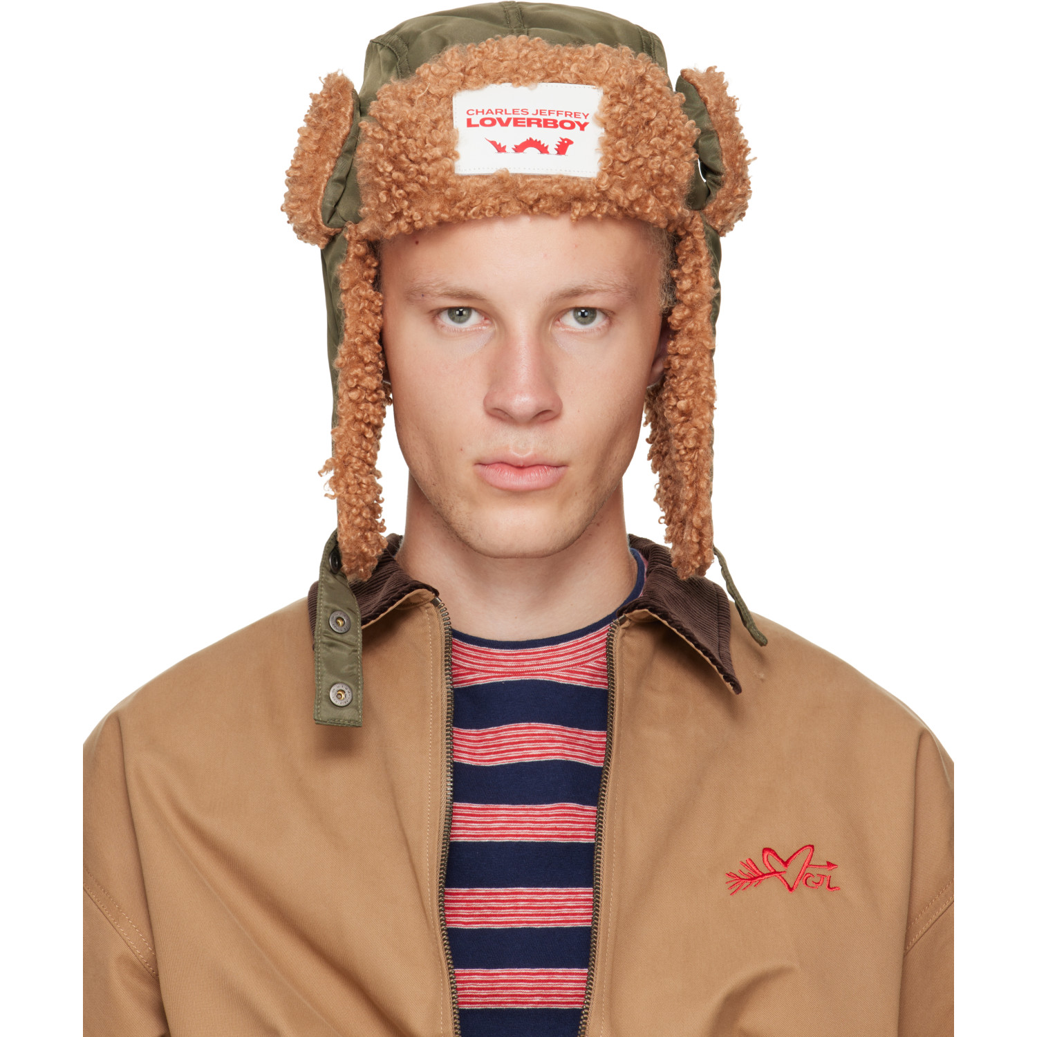 CHARLES JEFFREY LOVERBOY 카키 트래퍼 햇