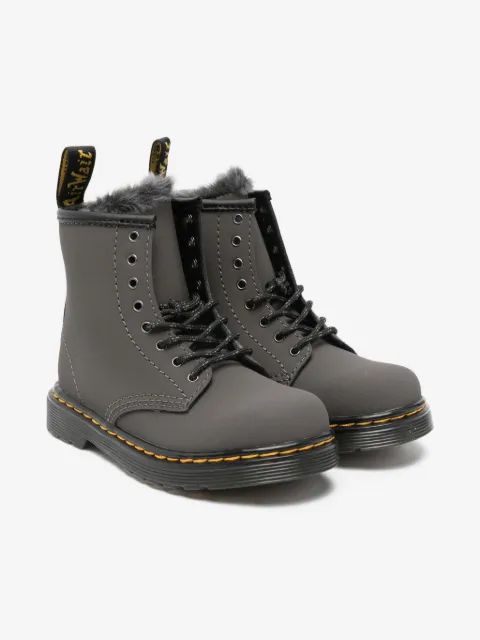 Dr.Martens kids 가죽 레이스업 부츠