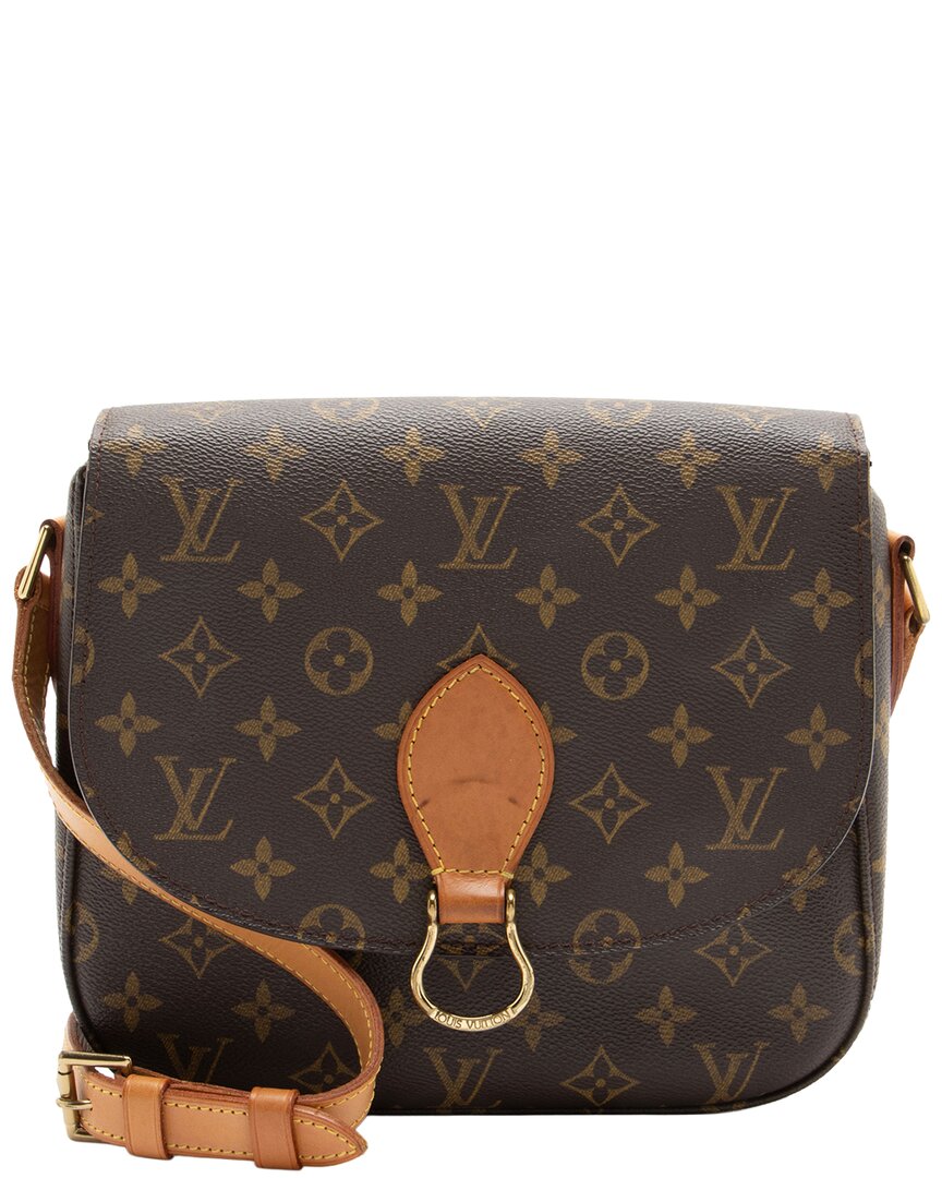 LOUIS VUITTON 브라운 모노그램 캔버스 & 가죽 생 클라우드 GM