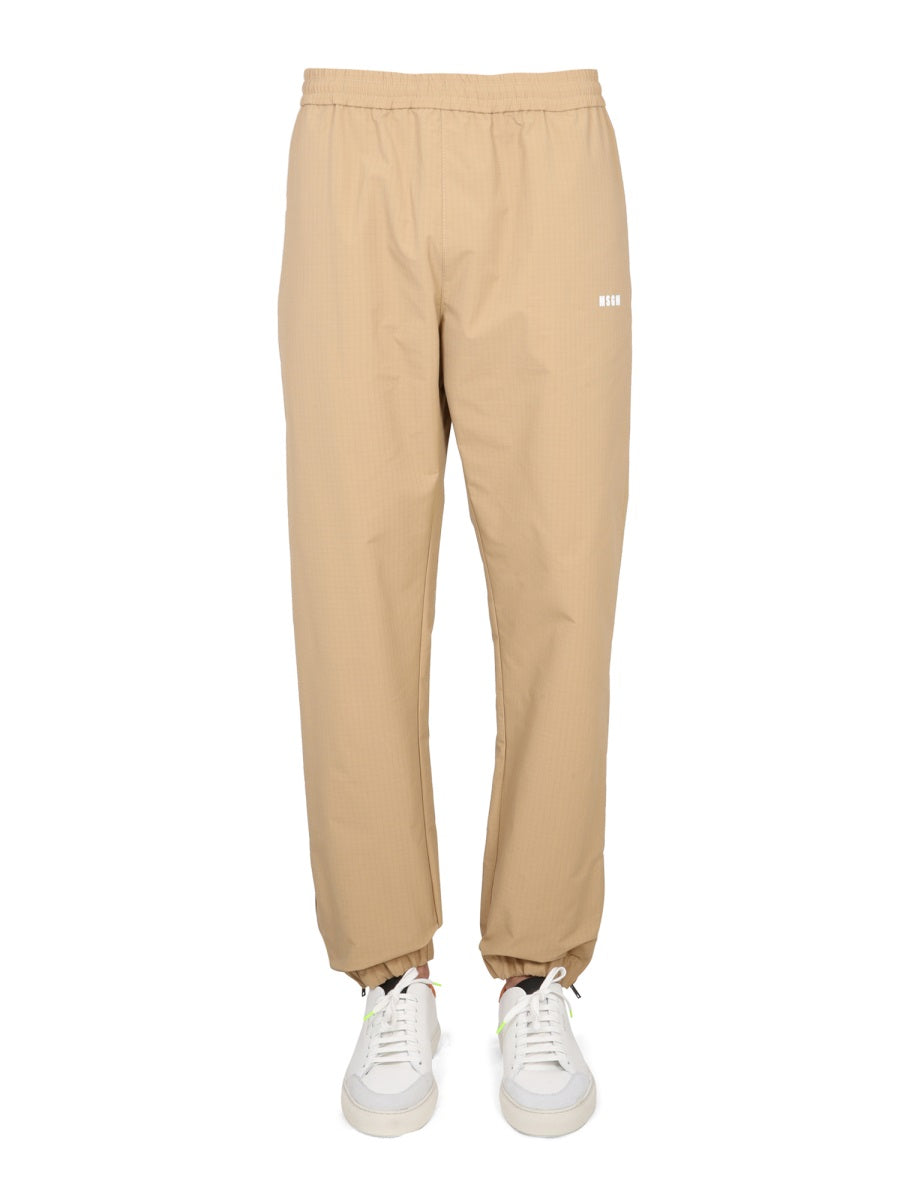 MSGM 로고 디자인 바지