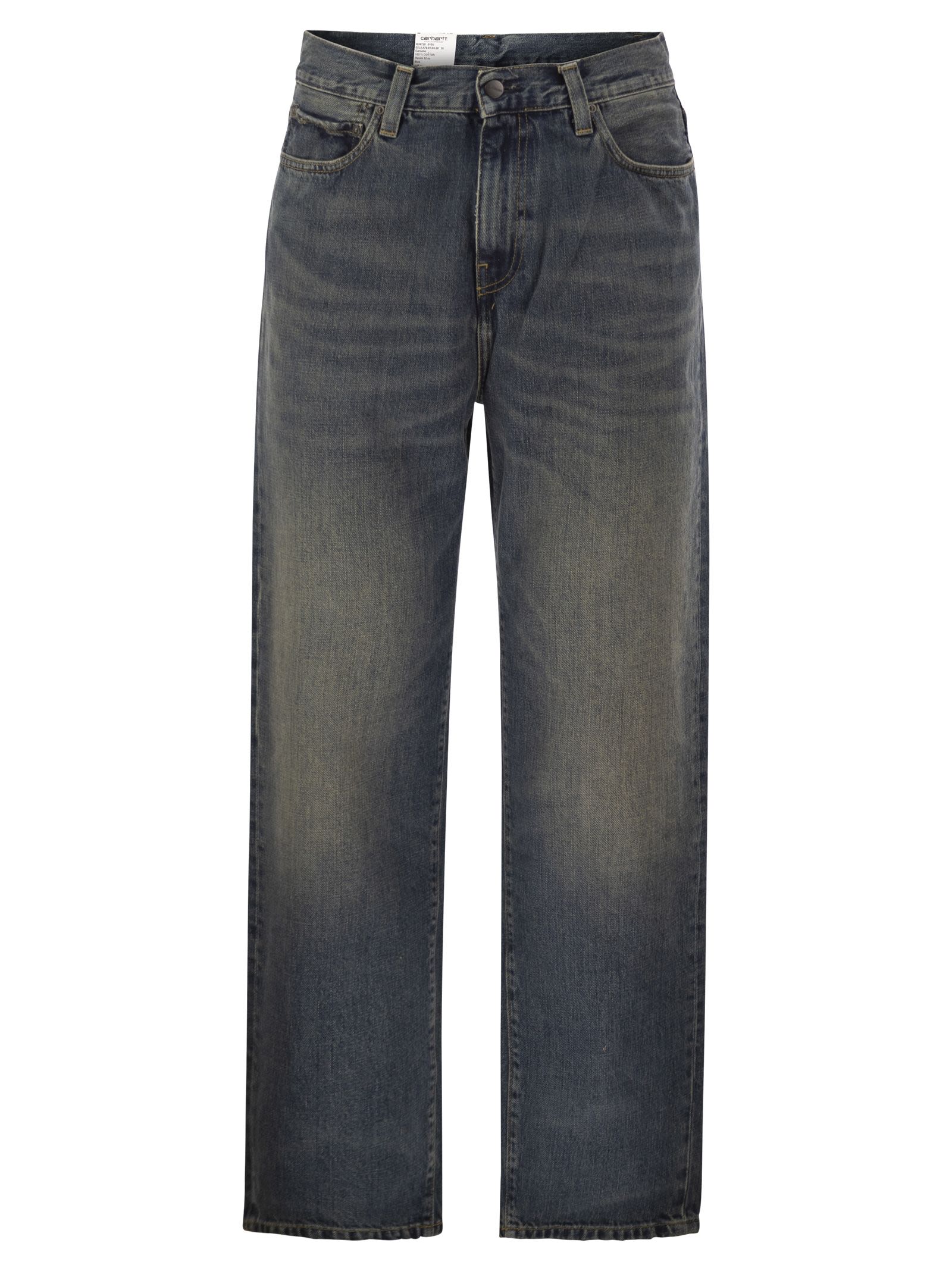 CARHARTT 아론 릴렉스 핏 워시드 데님 팬츠