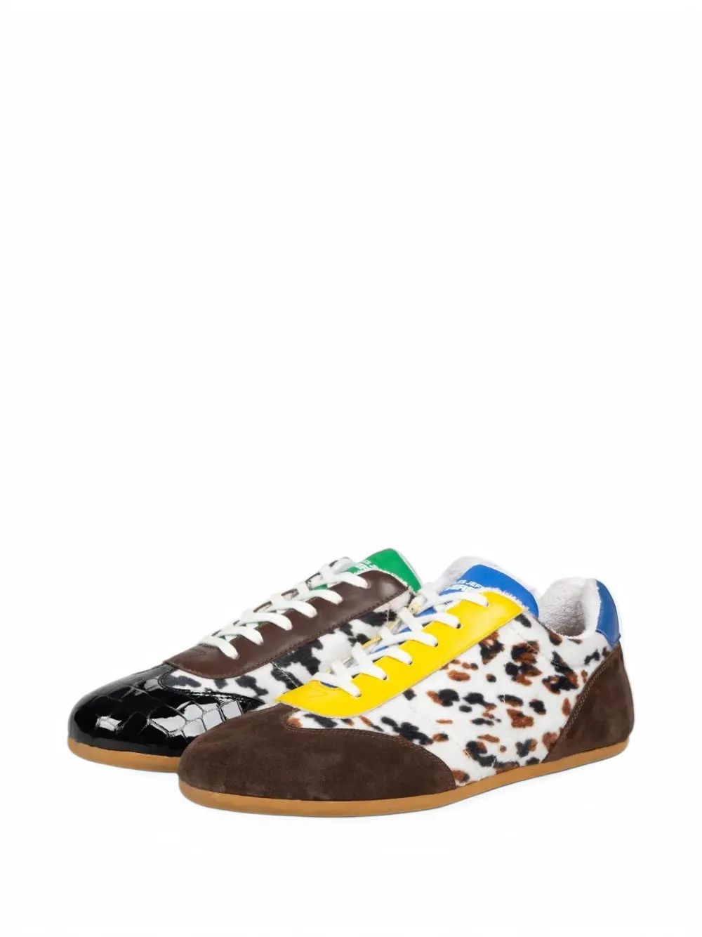 CHARLES JEFFREY LOVERBOY 애니멀 프린트 가죽 스니커즈