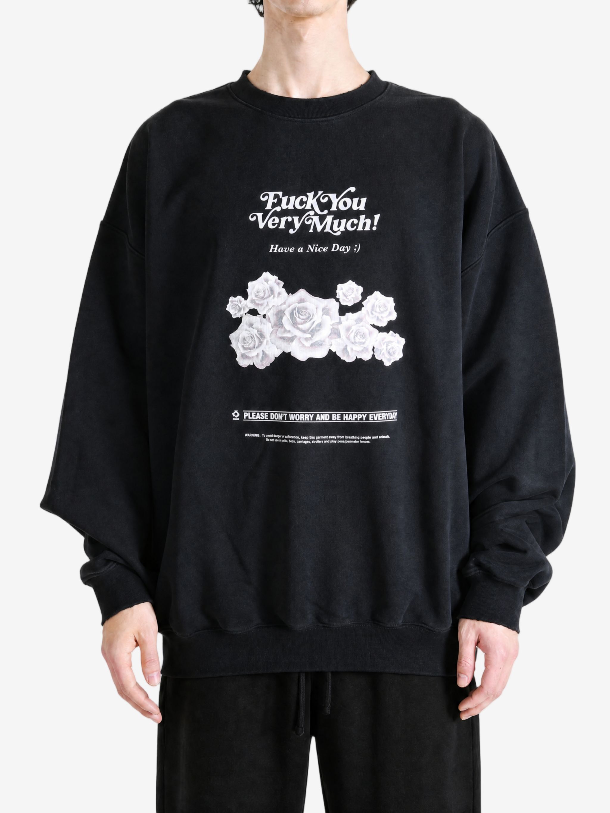 VETEMENTS 남성 FU 베리 머치 맨투맨