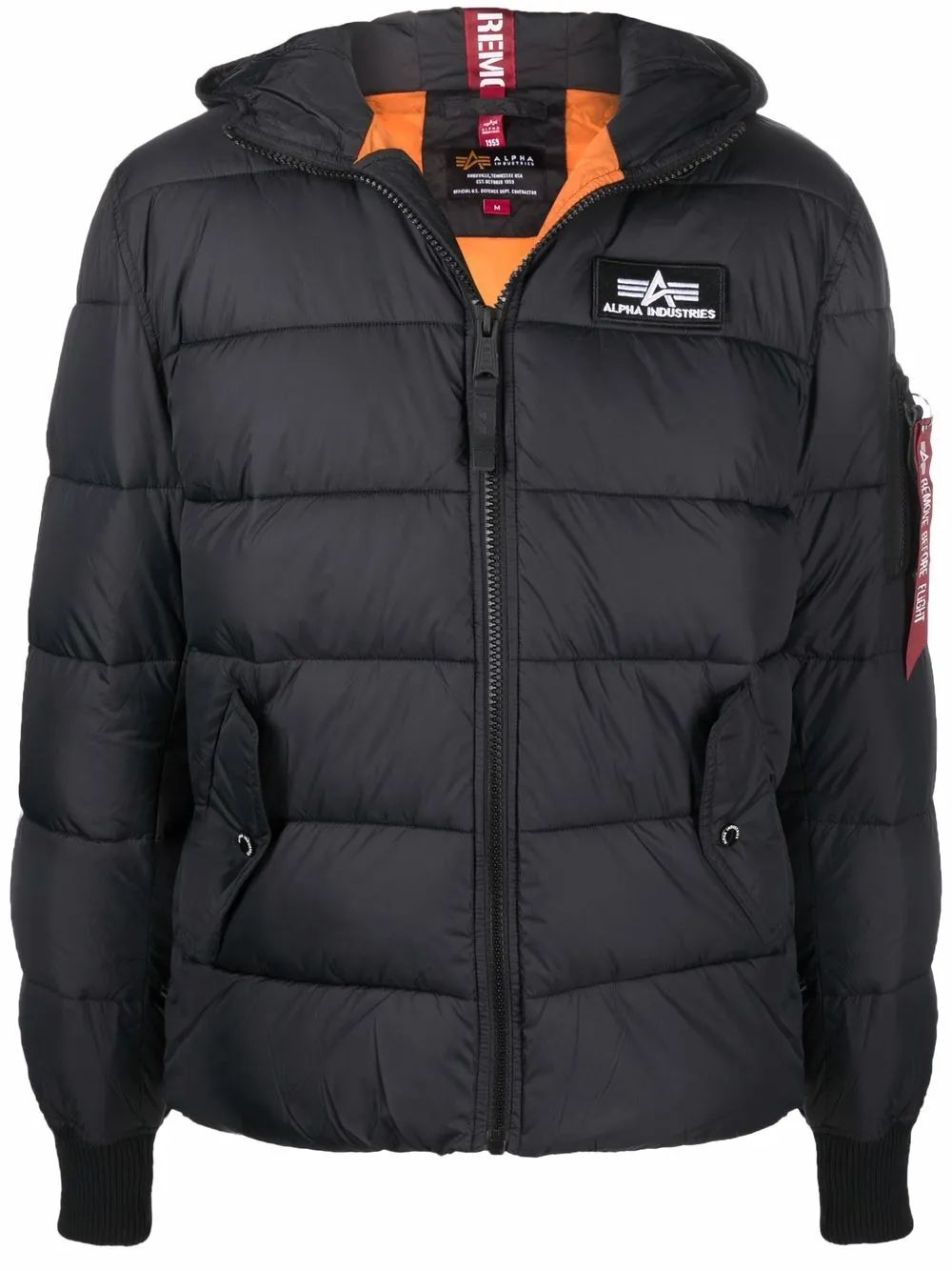 Alpha Industries 후드 집업 패딩 자켓