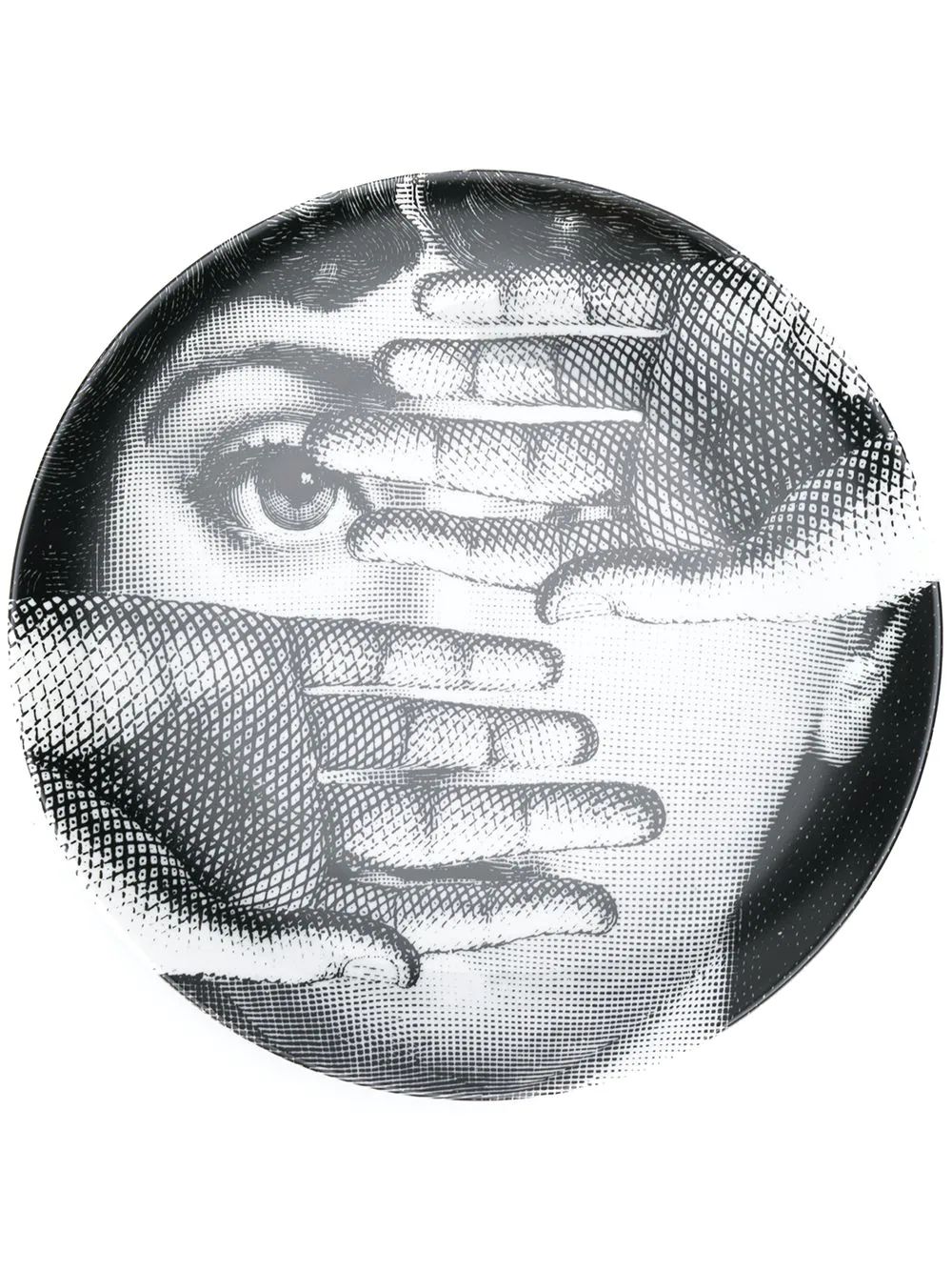 Fornasetti N 154 월 플레이트 화이트 블랙