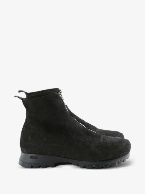 GUIDI 프론트 지퍼 스웨이드 부츠