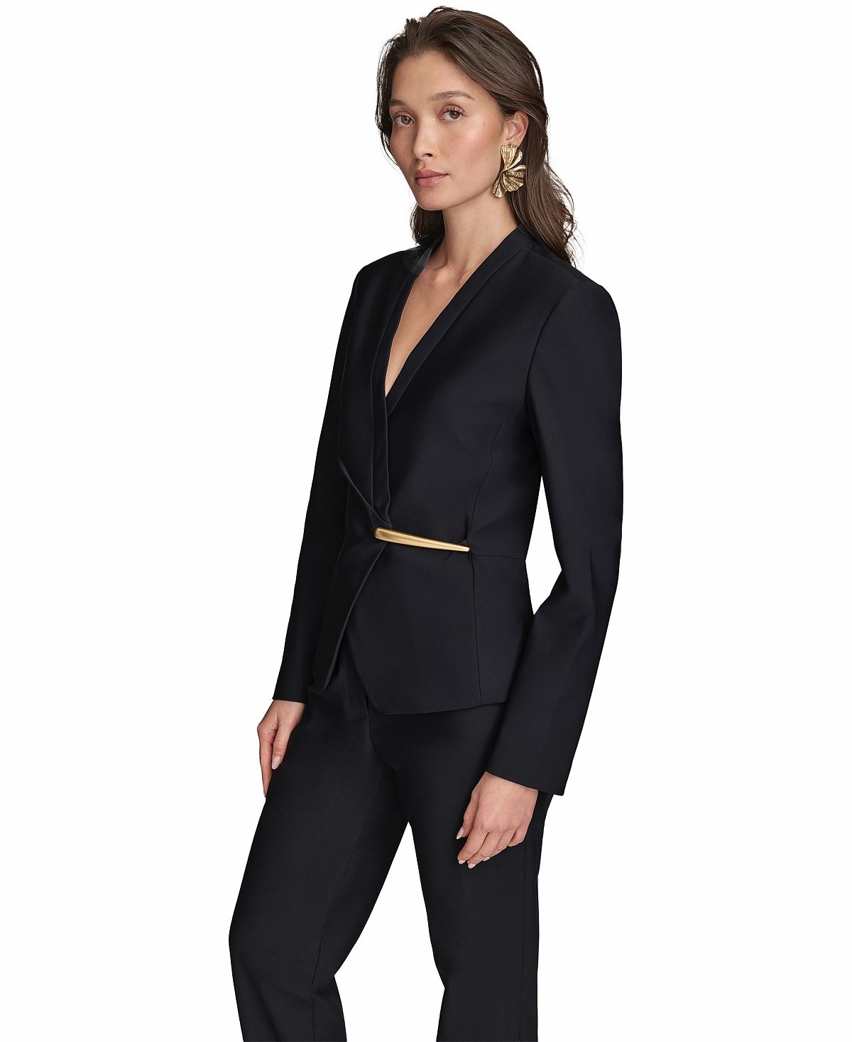 Donna Karan/ DK  여성 카라리스 랩 자켓