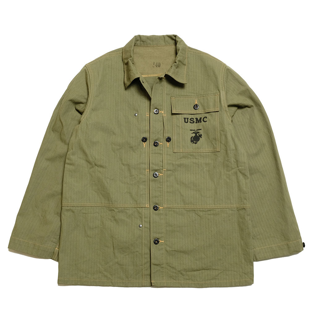 BUZZ RICKSON'S 미국 해병대 M1944 헤링본 유틸리티 자켓 BR15123