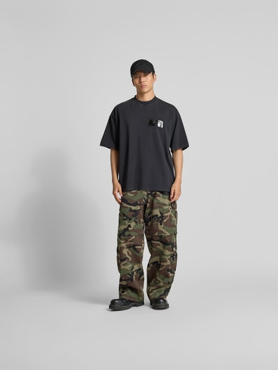 VETEMENTS 릴렉스 핏 카고바지 면 다크그린
