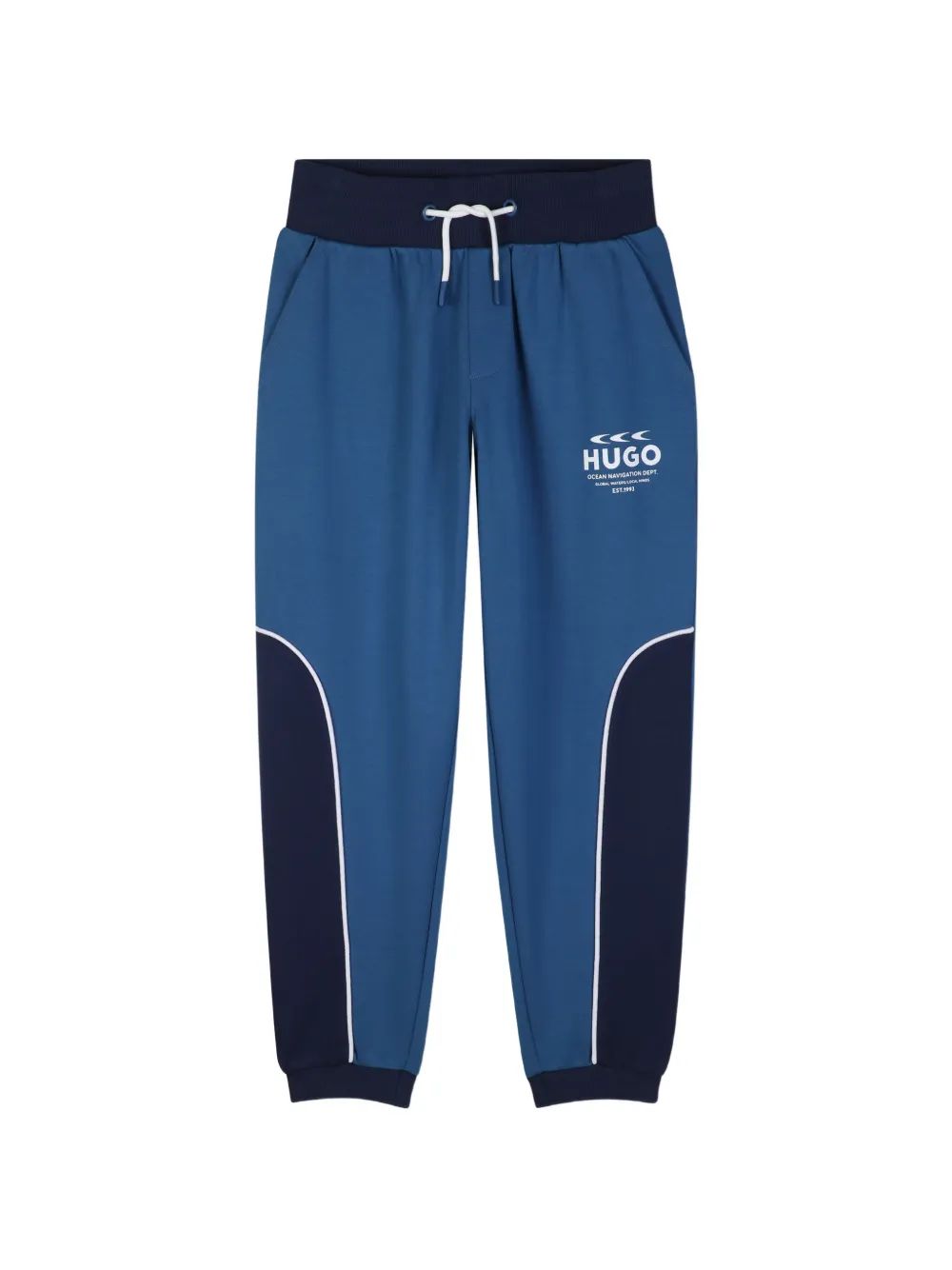 HUGO Kids 로고 프린트 패널 트랙 팬츠