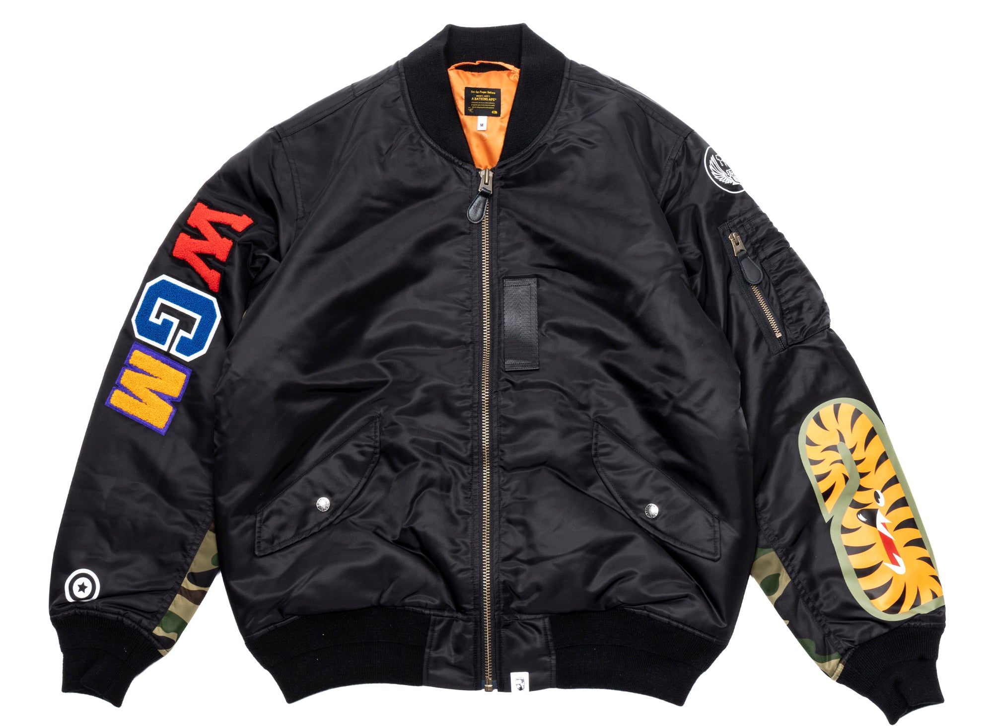 Bape 샤크 MA1 자켓 블랙
