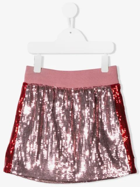 Alberta Ferretti Kids 스팽글 숏 스커트