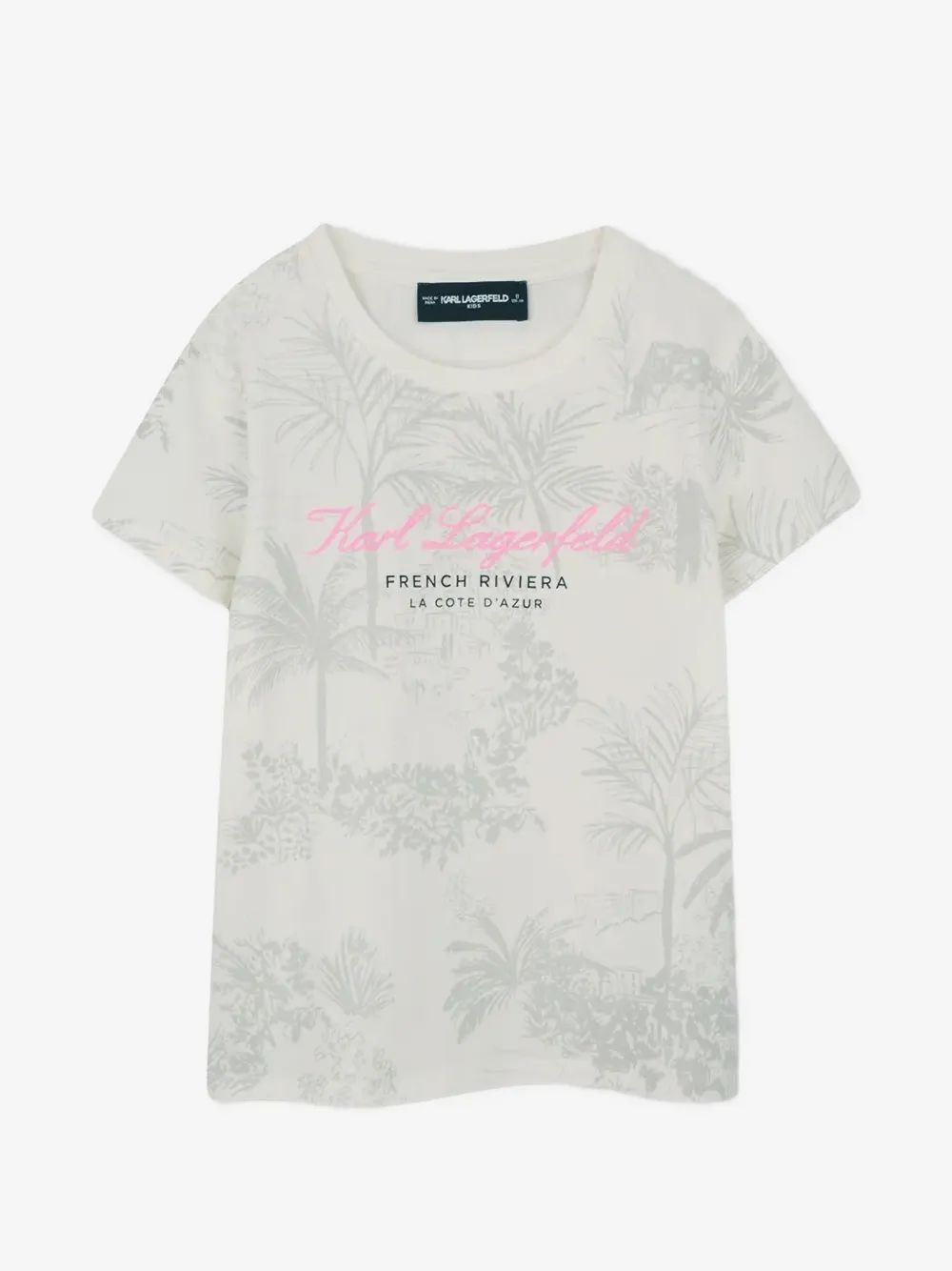 Karl Lagerfeld Kids 그래픽 프린트 티셔츠