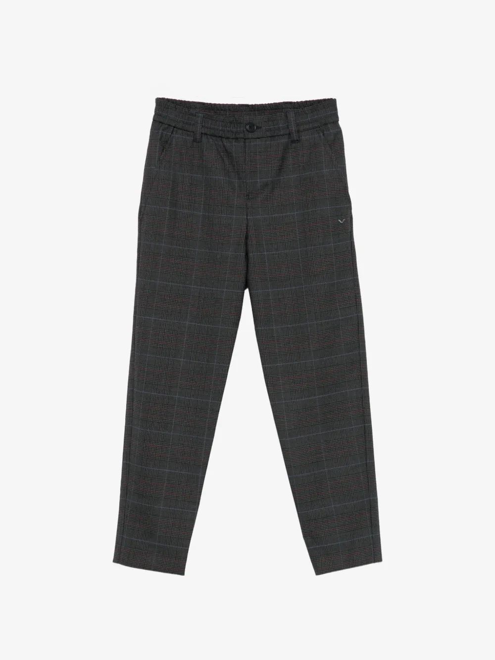 Emporio Armani Kids 트위드 체크 바지