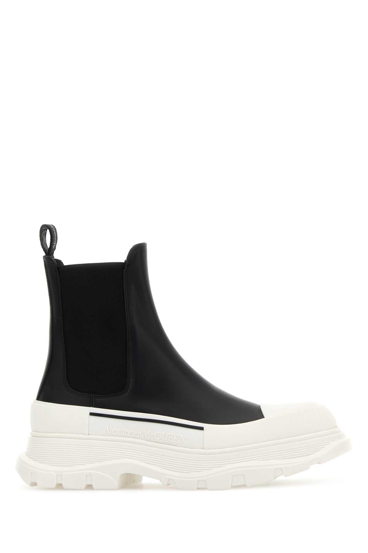 ALEXANDER MCQUEEN 알렉산더 맥퀸 트레드 슬릭 나파 가죽 앵클부츠